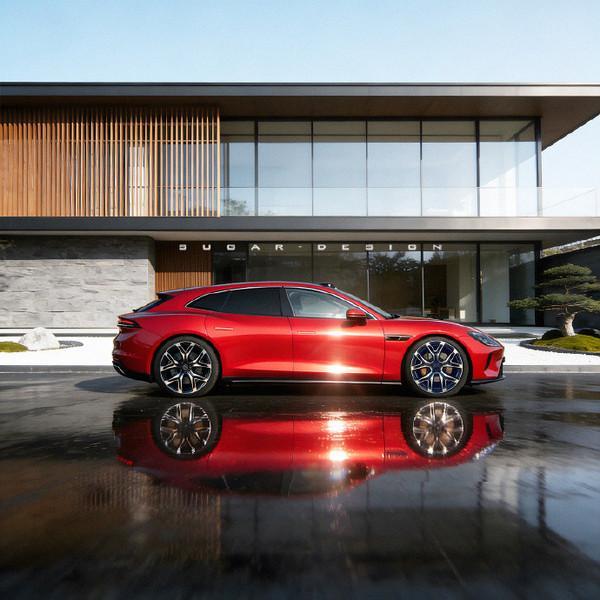 启境首款汽车渲染图曝光配贯穿式尾灯华为乾崑加持(图2)